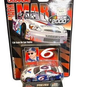 Nascar Blue and White Die-Cast Car Toy